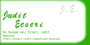 judit ecseri business card